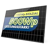 Solarmodul 500W Bifazial Glas-Glas PV-Module mit 2x2mm Glas, modernster n-Type Technology, Erweiterungs-Module für Ihre...
