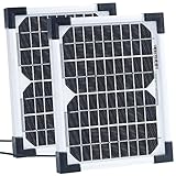 revolt Solarstrom Panele: 2er-Set mobile Solarpanele mit monokristalliner Solarzelle 5 W (Solarmodul, Solarpaneel,...